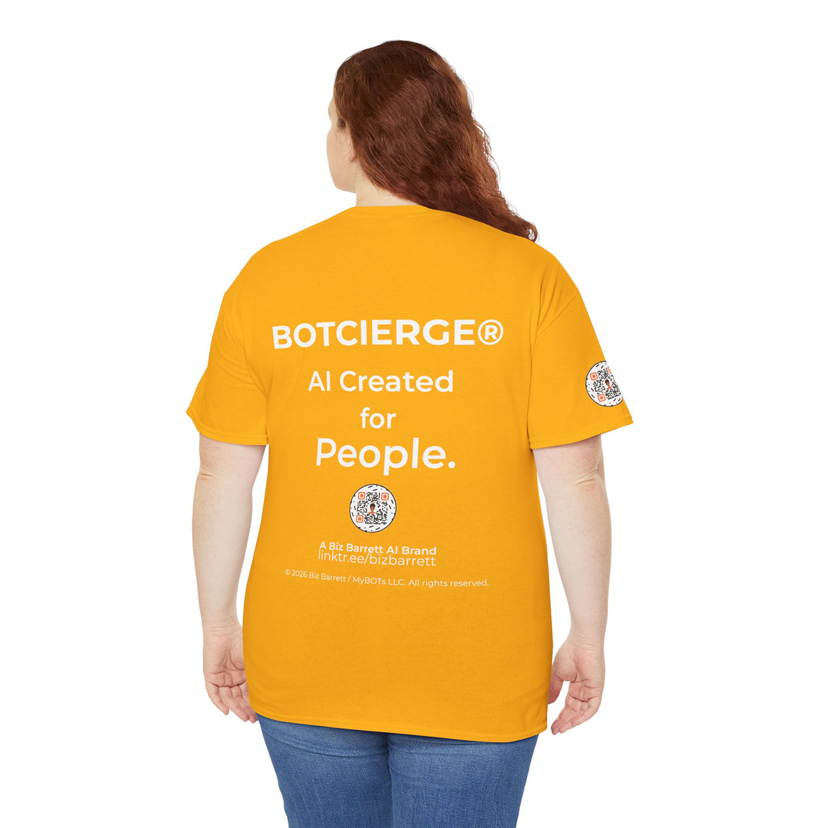 Unisex Security BOT Heavy Cotton Tee (Dark Edition with White Print)
