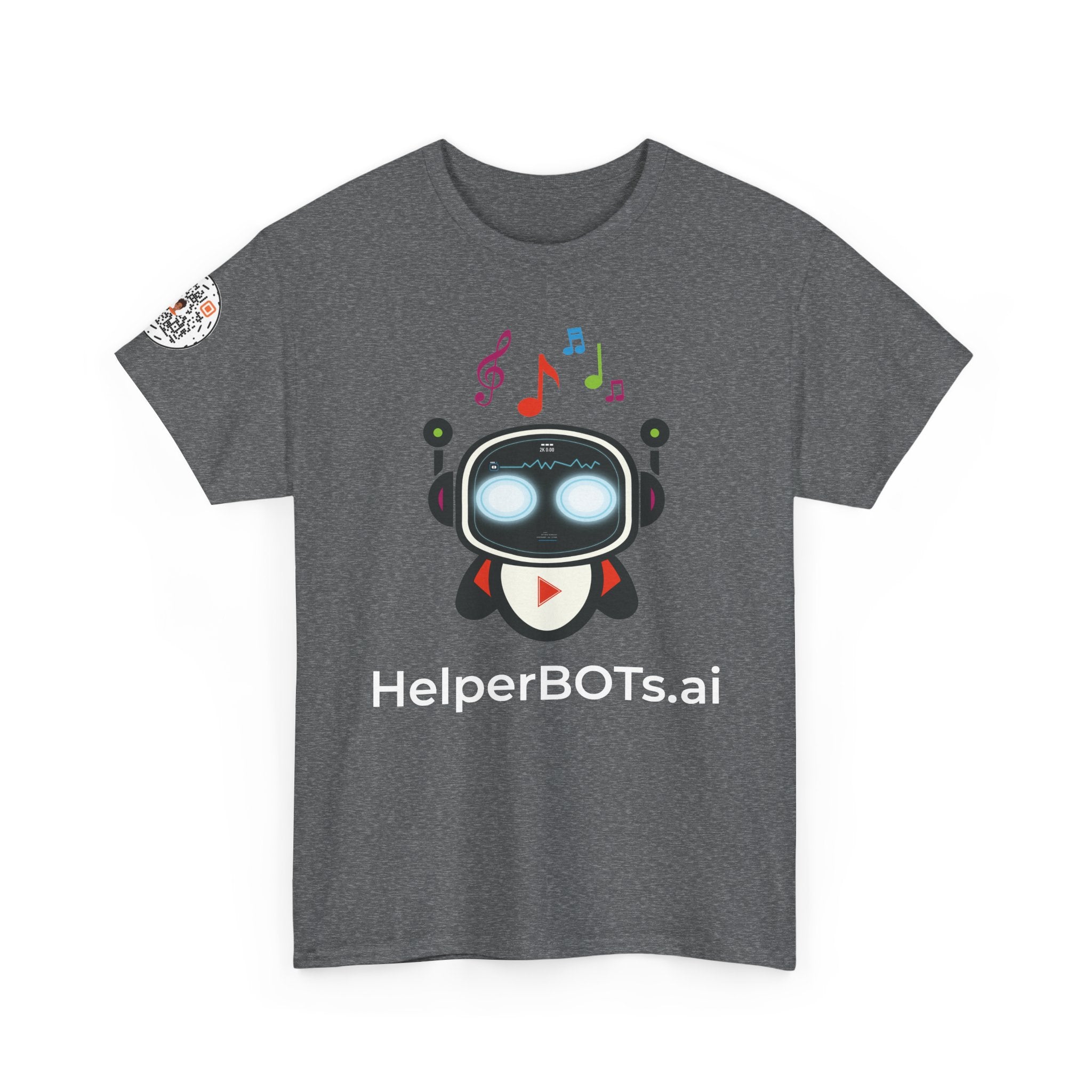 Unisex Music BOT Heavy Cotton Tee (Dark Edition with White Print)