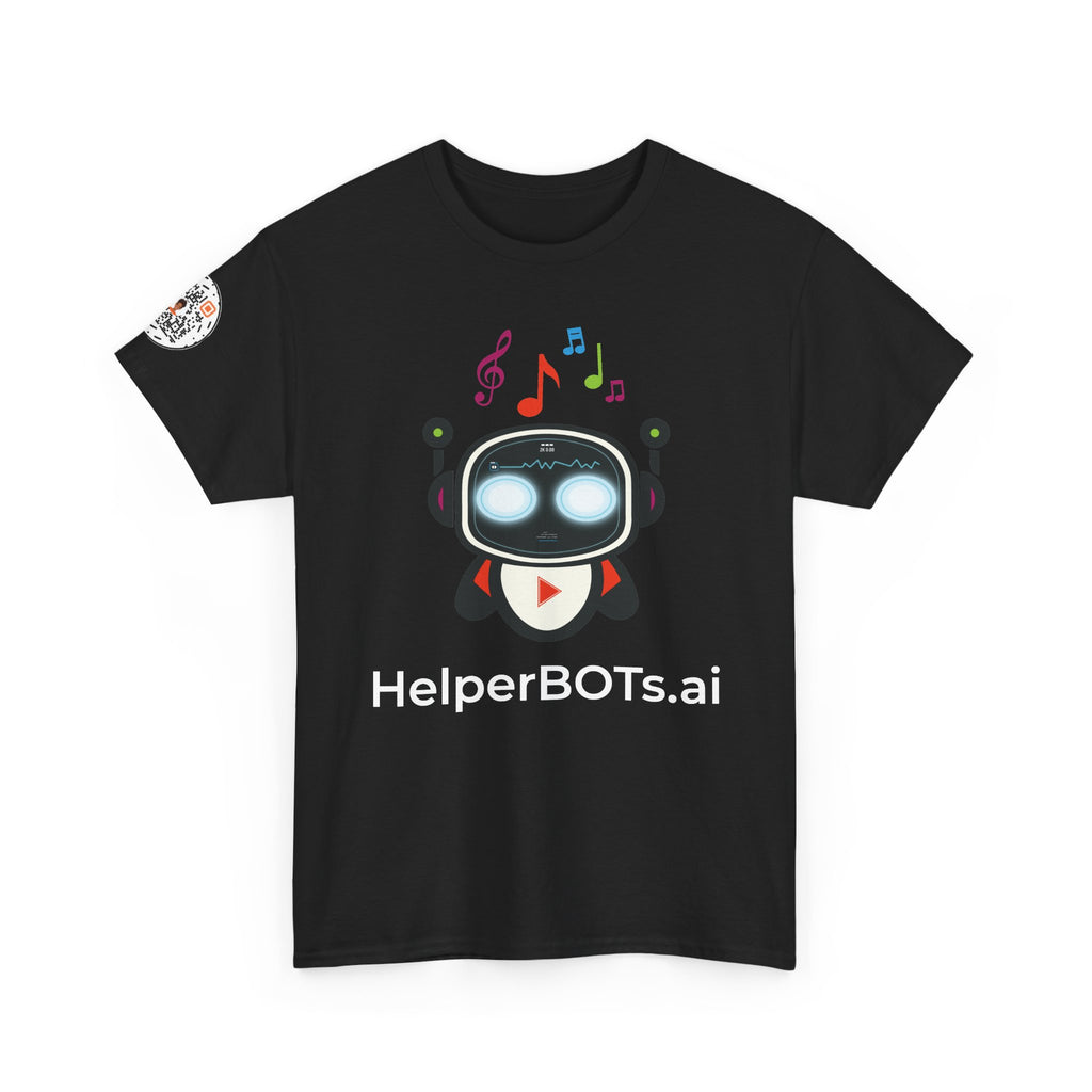 Unisex Music BOT Heavy Cotton Tee (Dark Edition with White Print)