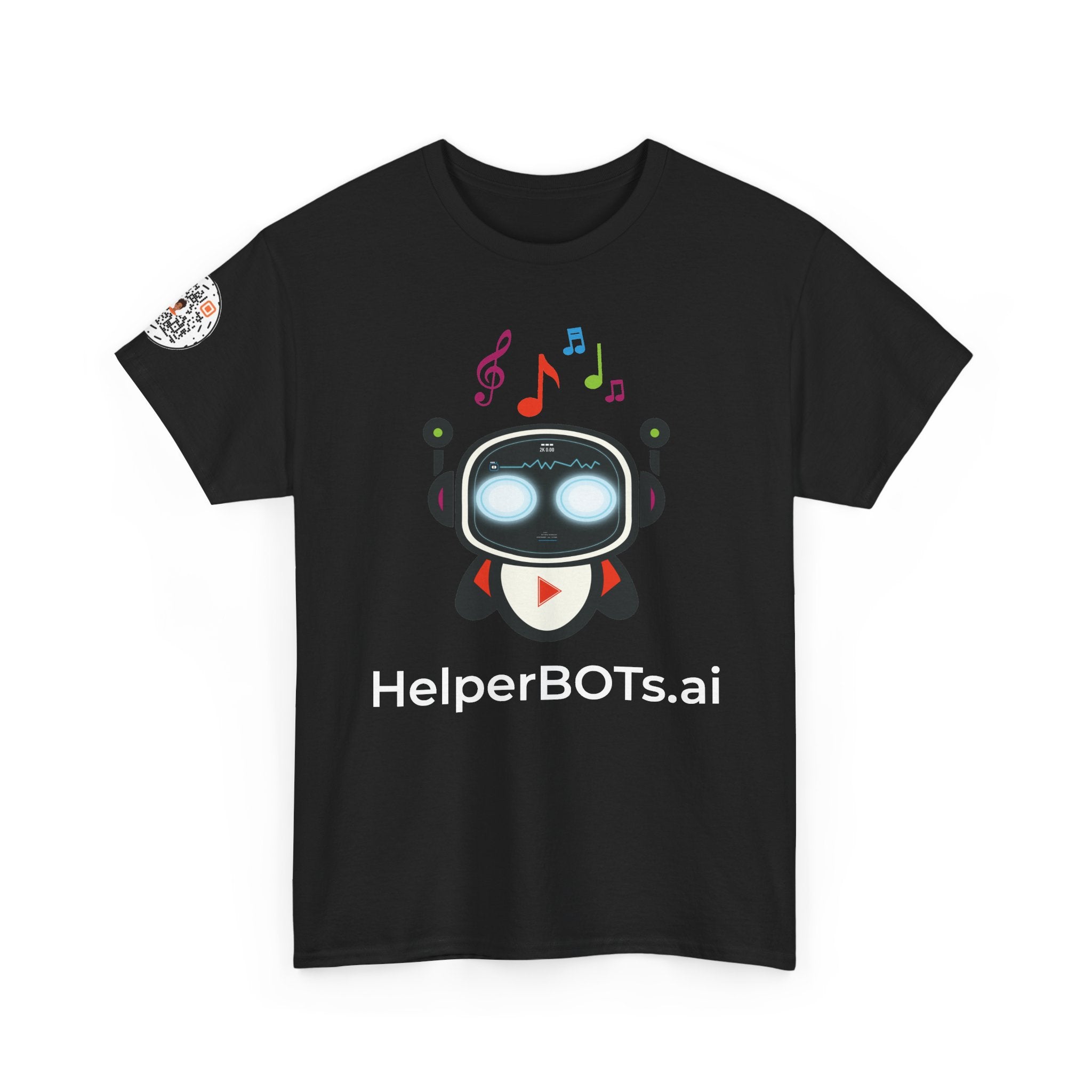Unisex Music BOT Heavy Cotton Tee (Dark Edition with White Print)
