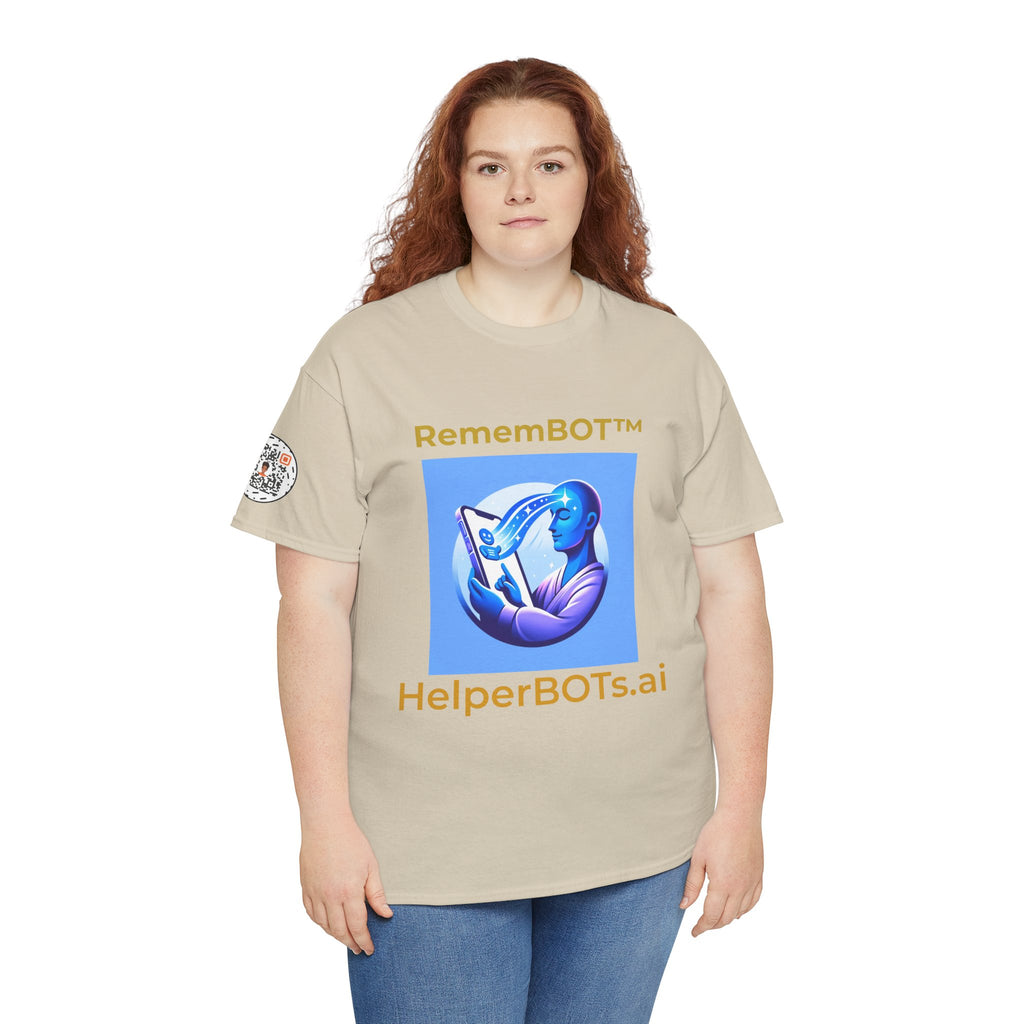 Unisex RememBOT™ Heavy Cotton Tee (Light Edition with Gold Lettering)