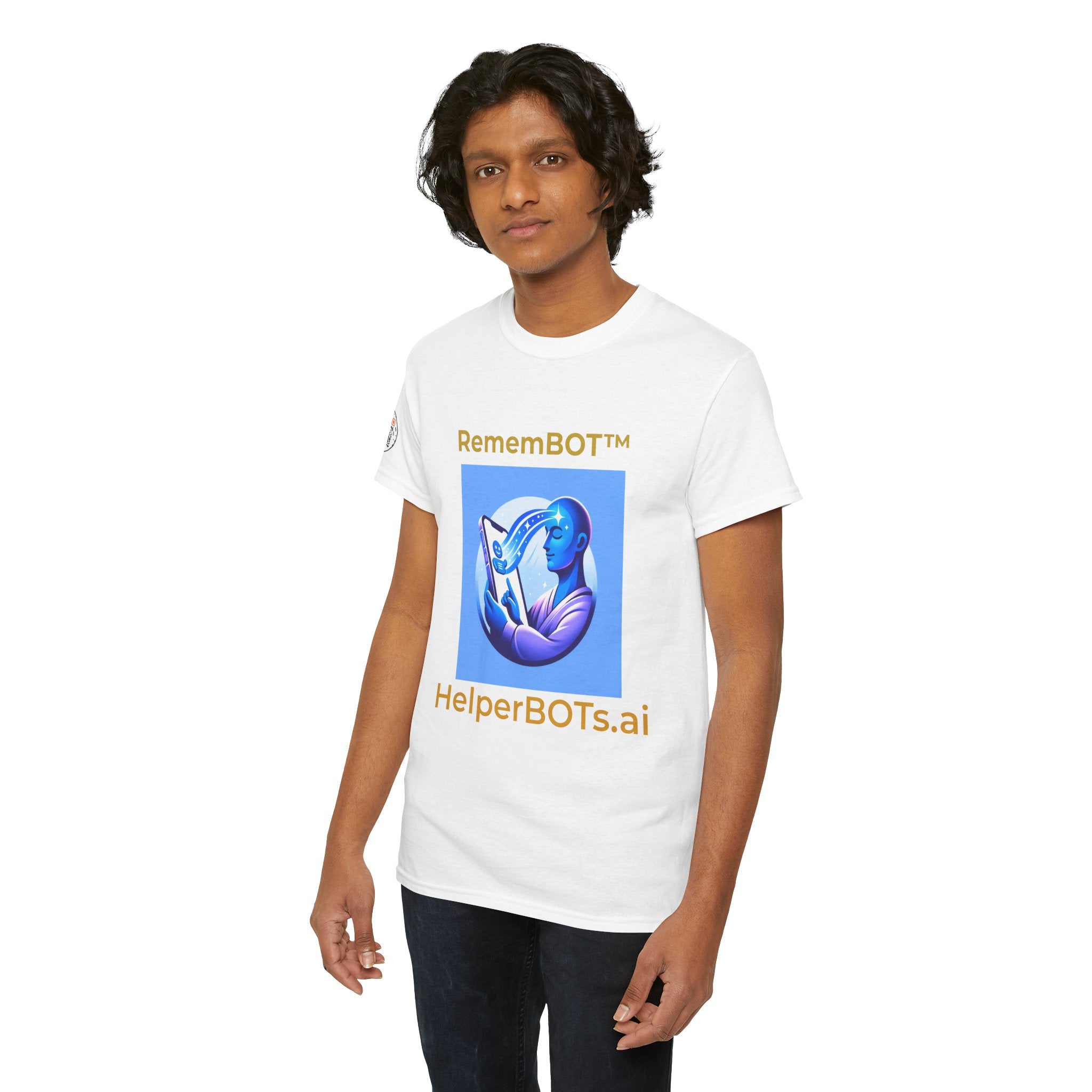 Unisex RememBOT™ Heavy Cotton Tee (Light Edition with Gold Lettering)
