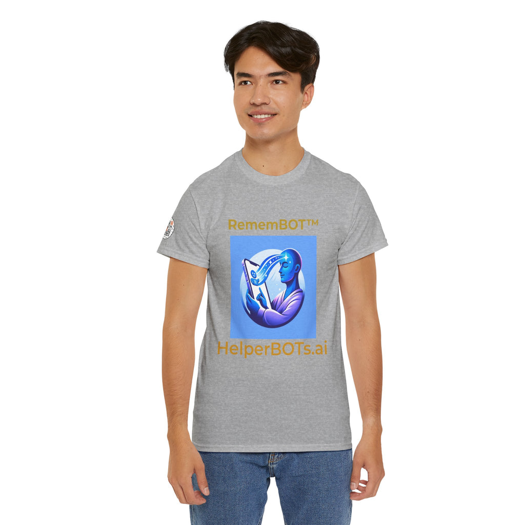 Unisex RememBOT™ Heavy Cotton Tee (Light Edition with Gold Lettering)