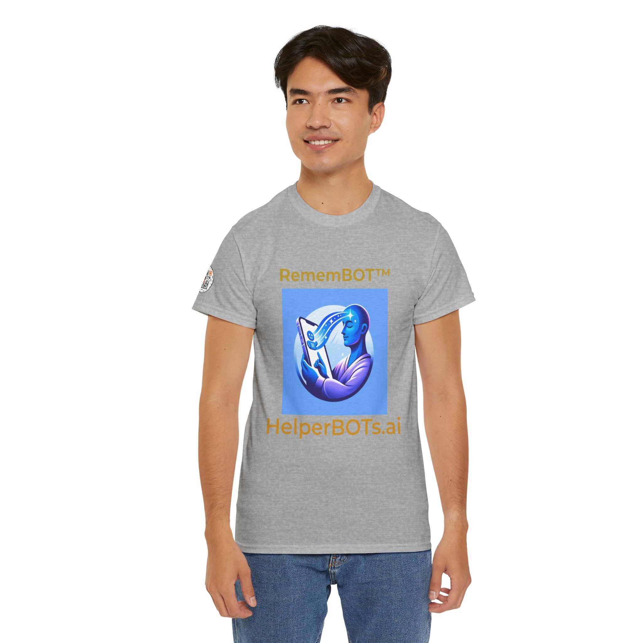 Unisex RememBOT™ Heavy Cotton Tee (Light Edition with Gold Lettering)