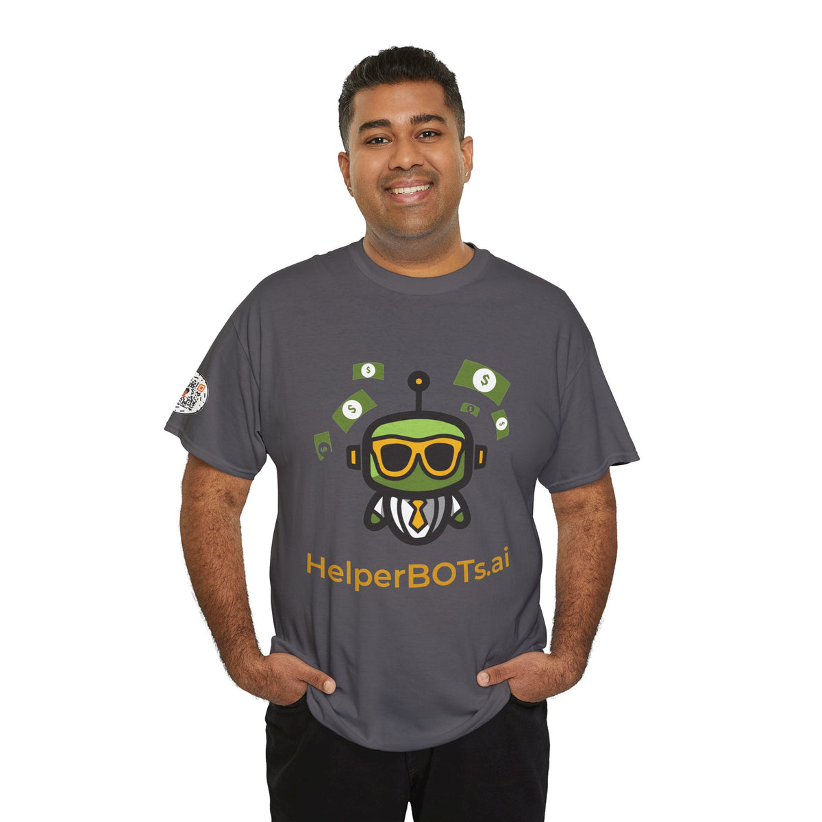 Unisex Financial BOT Heavy Cotton Tee (Dark Edition with Gold Print)
