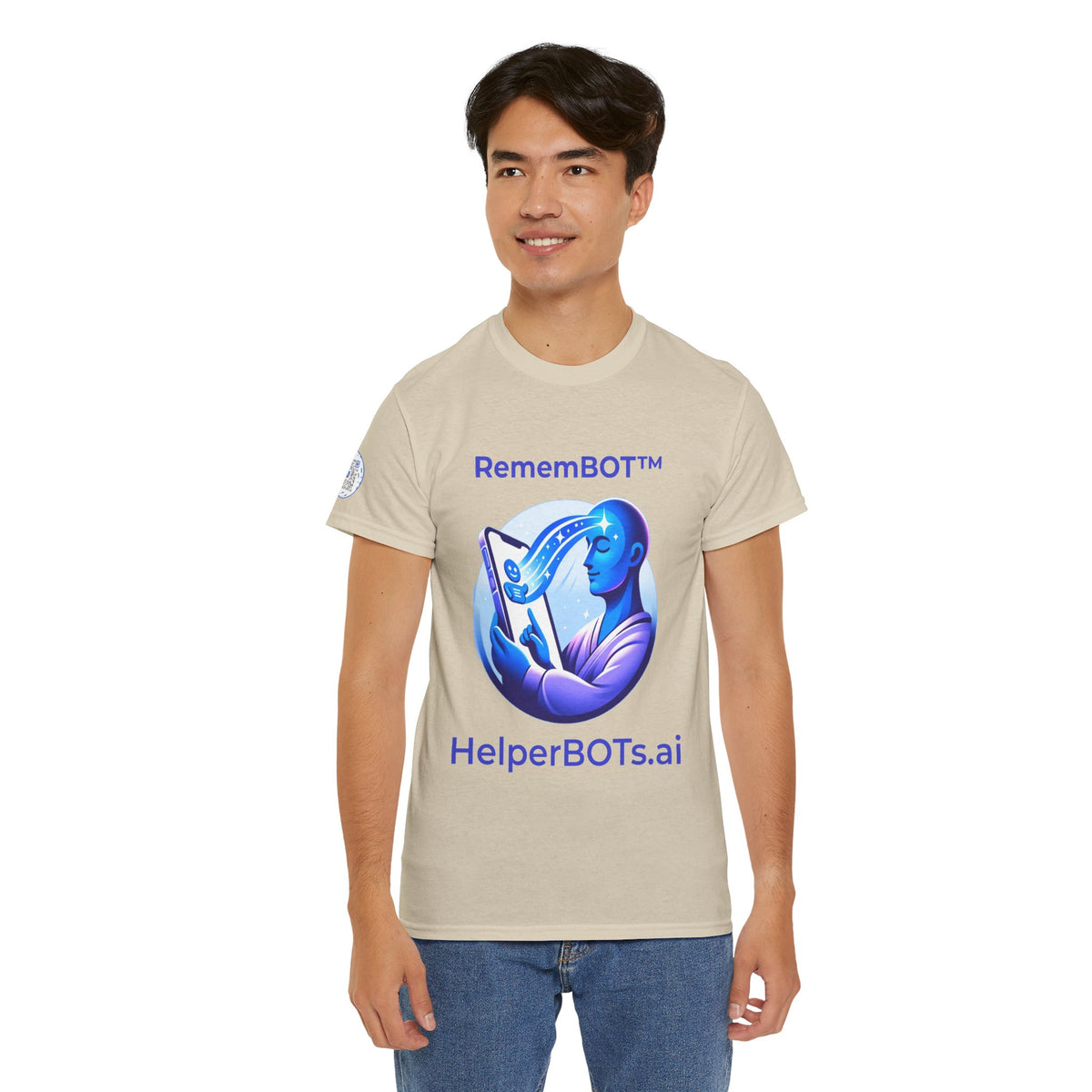 Unisex RememBOT™ Heavy Cotton Tee (Light Edition with Purple Print)