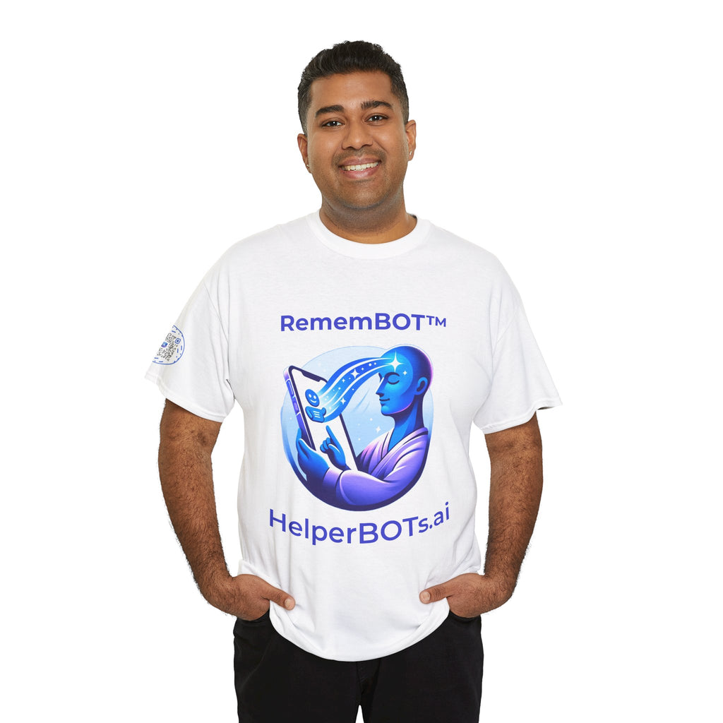 Unisex RememBOT™ Heavy Cotton Tee (Light Edition with Purple Print)