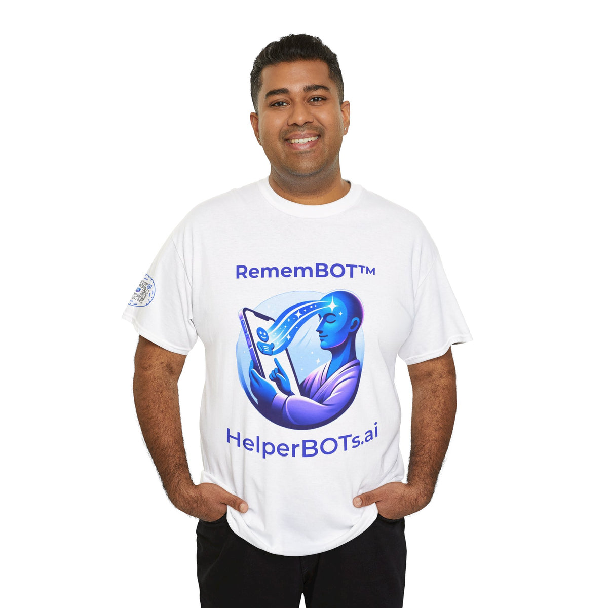 Unisex RememBOT™ Heavy Cotton Tee (Light Edition with Purple Print)
