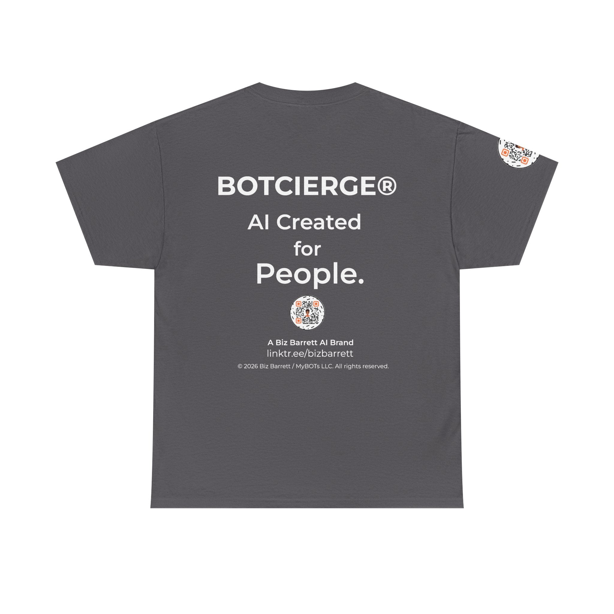 Unisex Personal Development BOT Heavy Cotton Tee (Dark Edition with White Print)