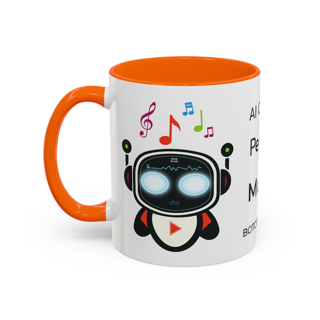 Music BOT Accent Coffee Mug (11, 15oz) (Light Edition with Black Print)