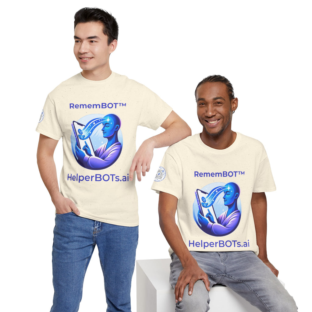 Unisex RememBOT™ Heavy Cotton Tee (Light Edition with Purple Print)