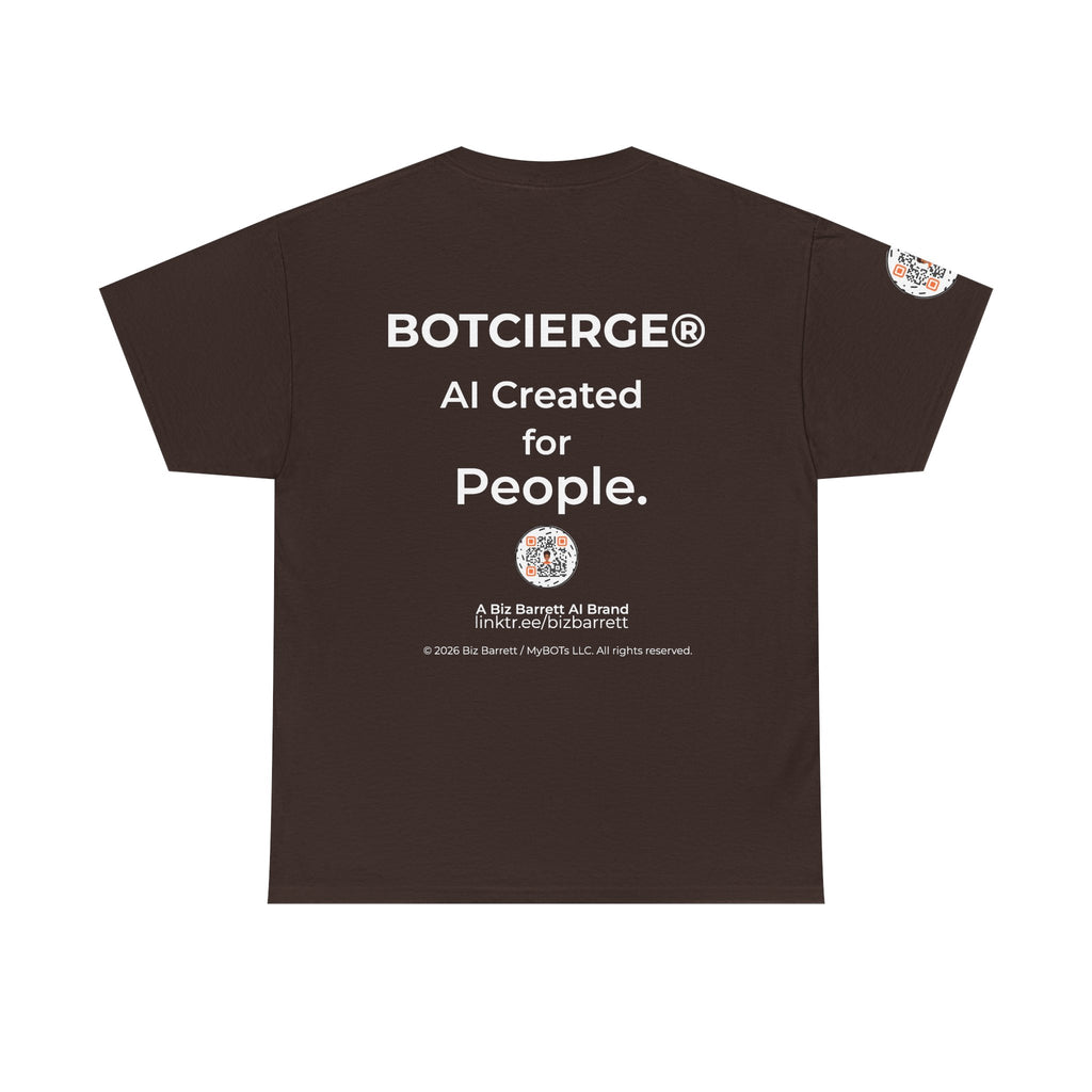 Unisex Security BOT Heavy Cotton Tee (Dark Edition with White Print)