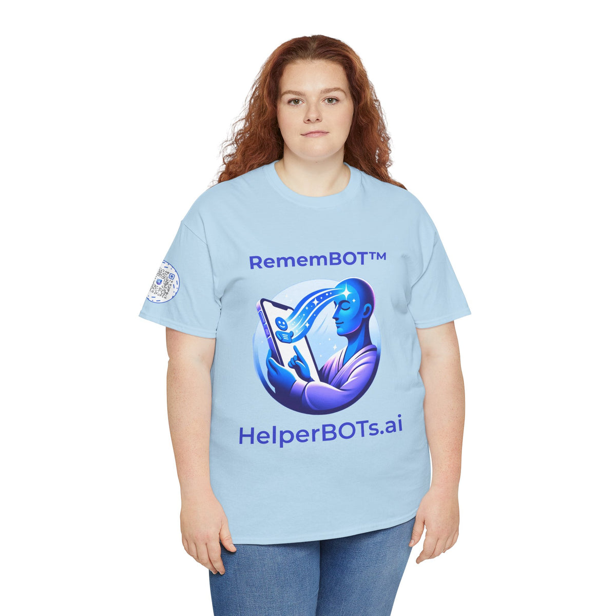 Unisex RememBOT™ Heavy Cotton Tee (Light Edition with Purple Print)