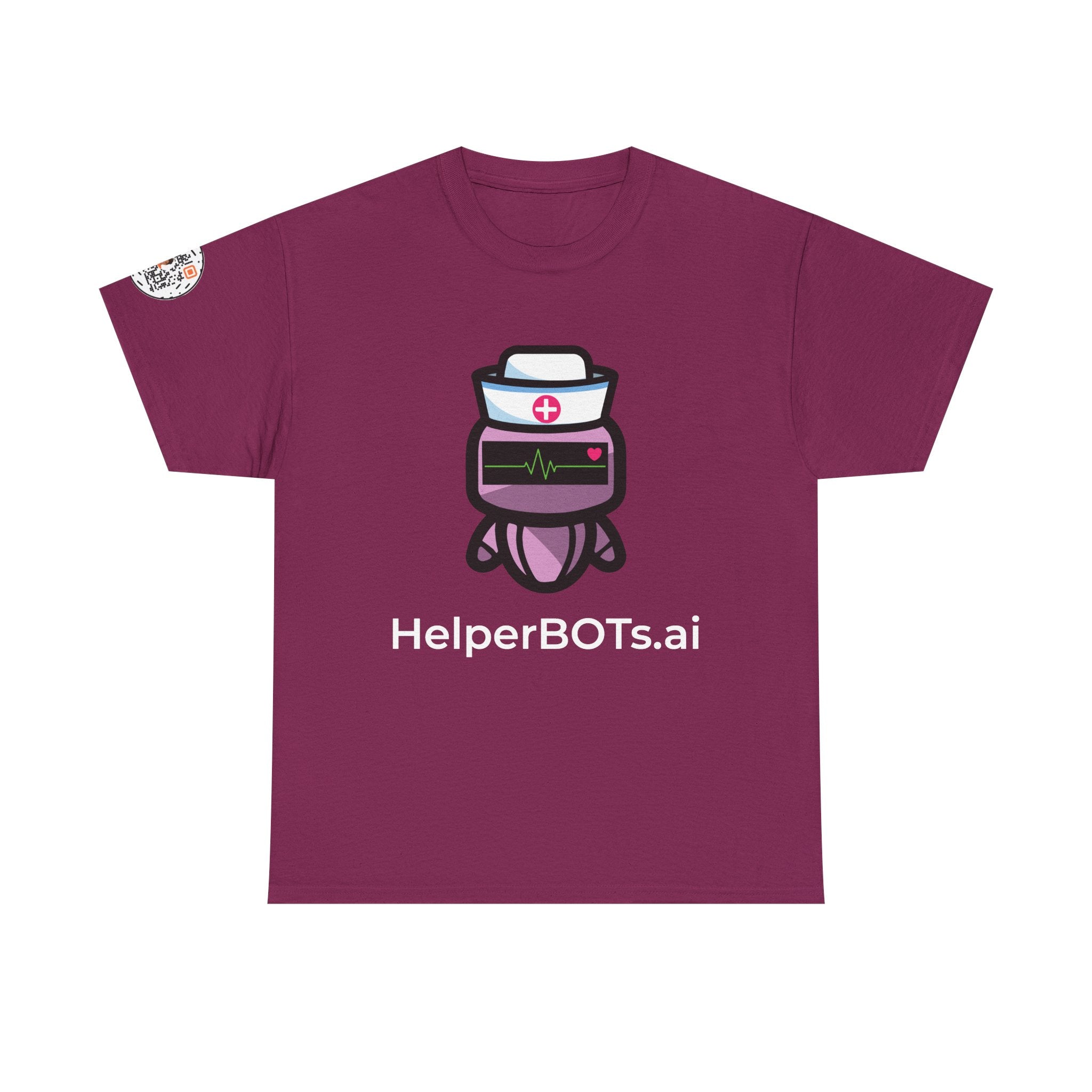 Unisex Healthcare BOT Heavy Cotton Tee (Dark Edition with White Print)