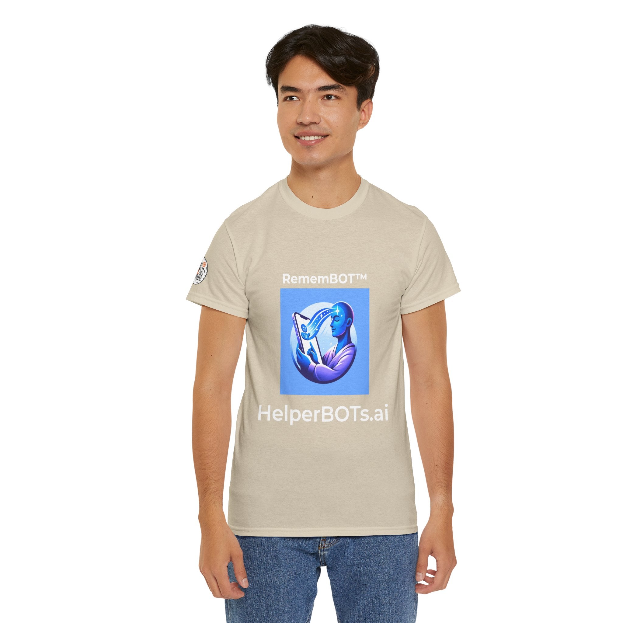 Unisex RememBOT™ Heavy Cotton Tee (Light Edition with White Lettering)