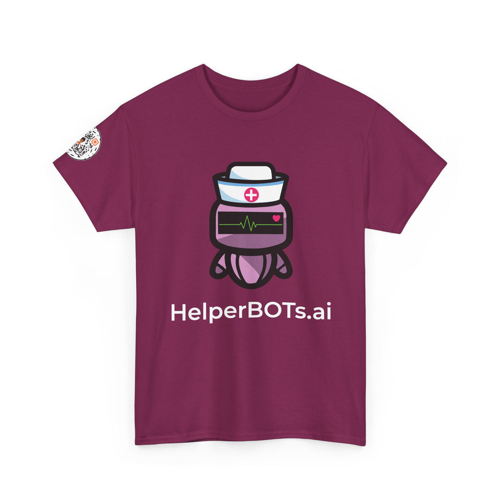 Unisex Healthcare BOT Heavy Cotton Tee (Dark Edition with White Print)