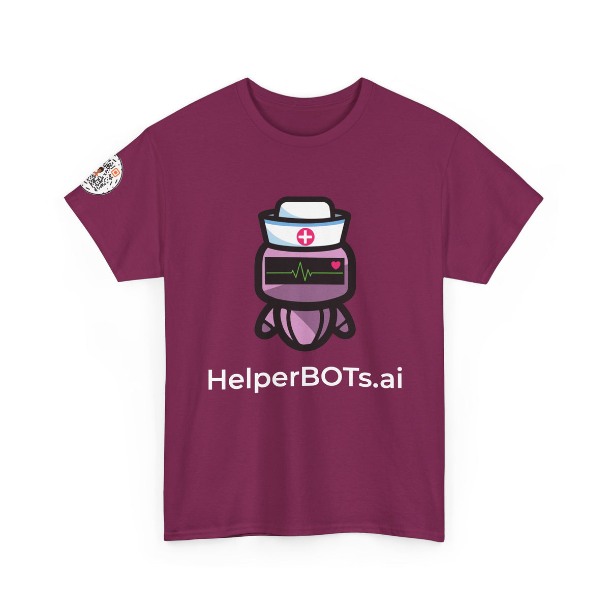 Unisex Healthcare BOT Heavy Cotton Tee (Dark Edition with White Print)