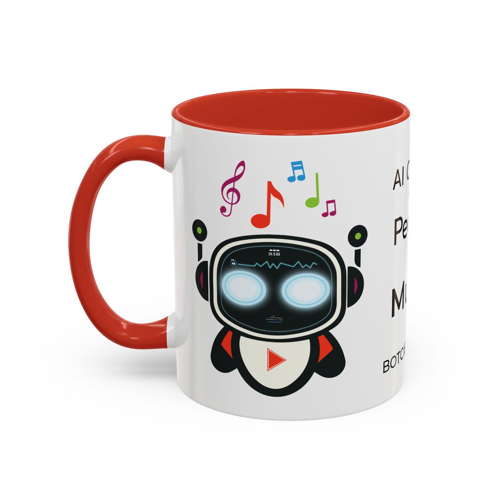 Music BOT Accent Coffee Mug (11, 15oz) (Light Edition with Black Print)
