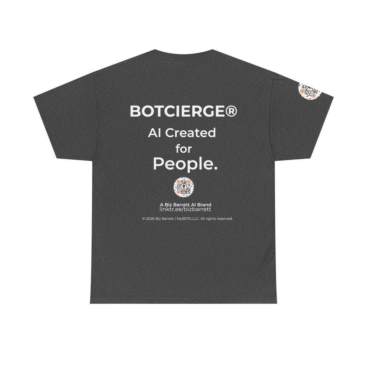 Unisex Security BOT Heavy Cotton Tee (Dark Edition with White Print)