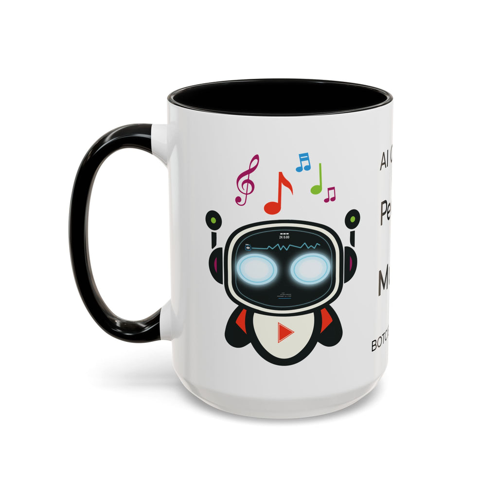 Music BOT Accent Coffee Mug (11, 15oz) (Light Edition with Black Print)