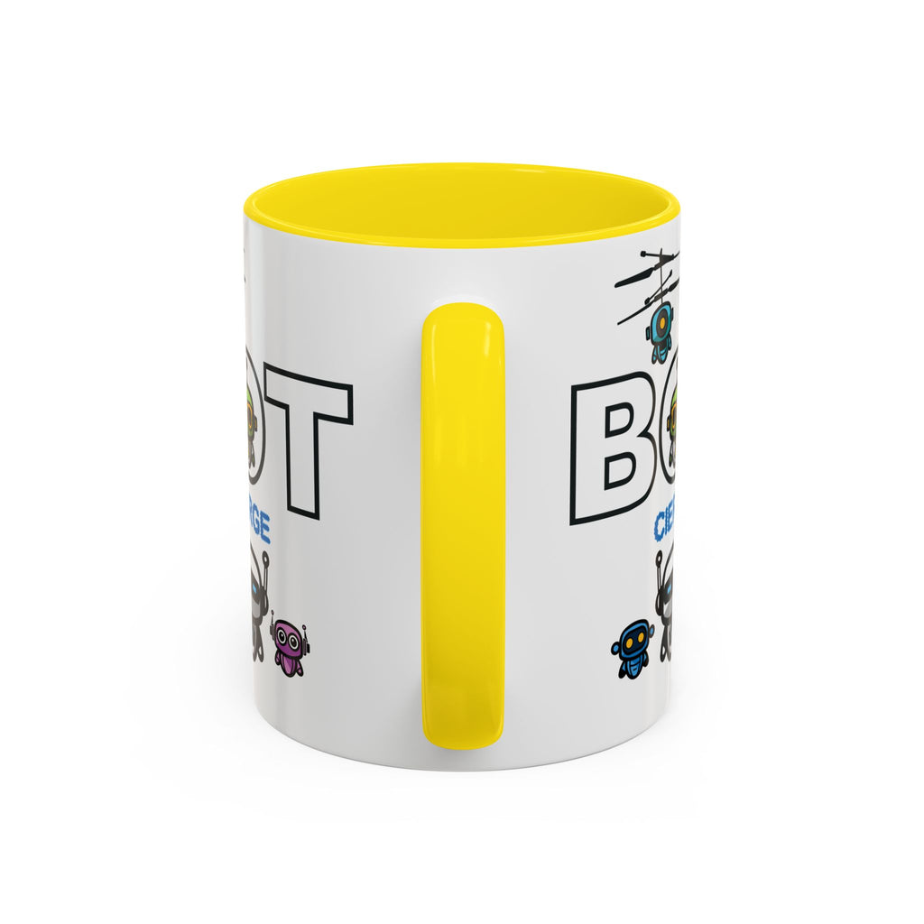 Logo Accent Coffee Mug (11, 15oz) (Dark Edition with Light Blue Print)