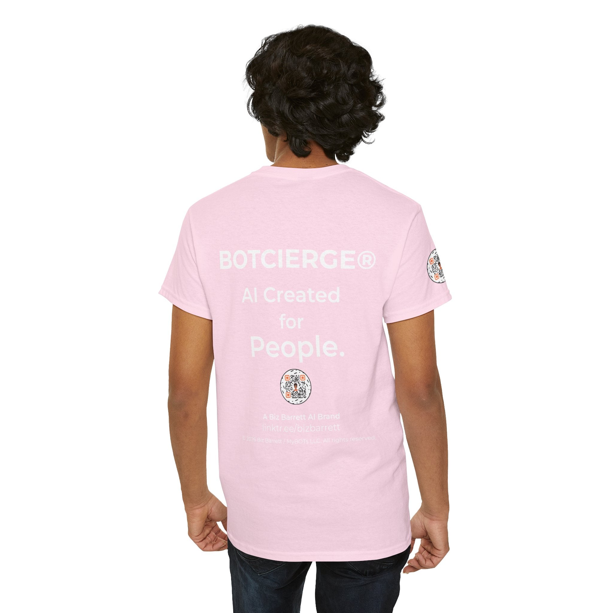 Unisex Personal Development BOT Heavy Cotton Tee (Dark Edition with White Print)