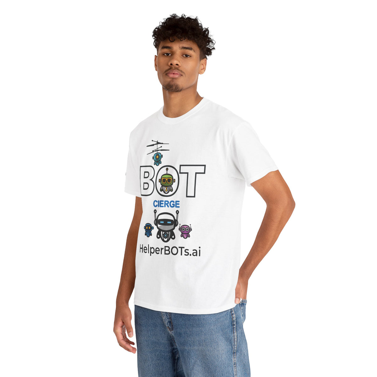 Unisex Logo Heavy Cotton Tee (Light Edition with Black Print)