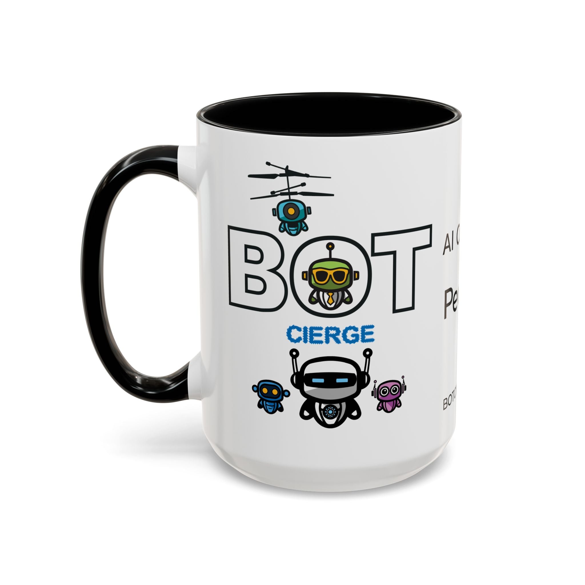 Logo Accent Coffee Mug (11, 15oz) (Light Edition with Black Print)