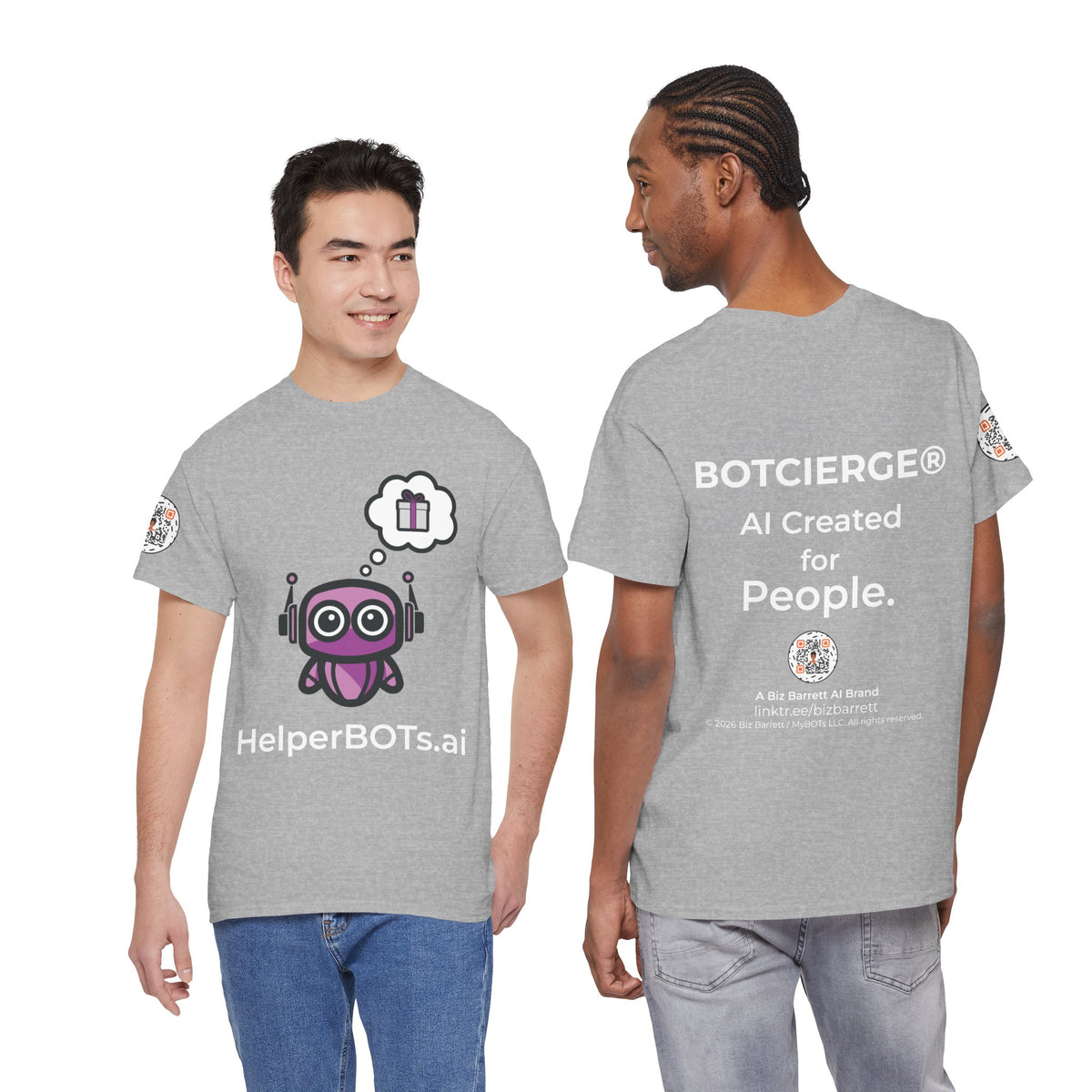 Unisex Love and Relationships BOT Heavy Cotton Tee (Dark Edition with White Print)