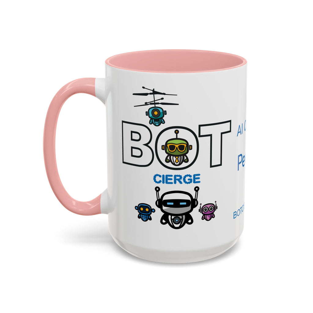 Logo Accent Coffee Mug (11, 15oz) (Dark Edition with Light Blue Print)