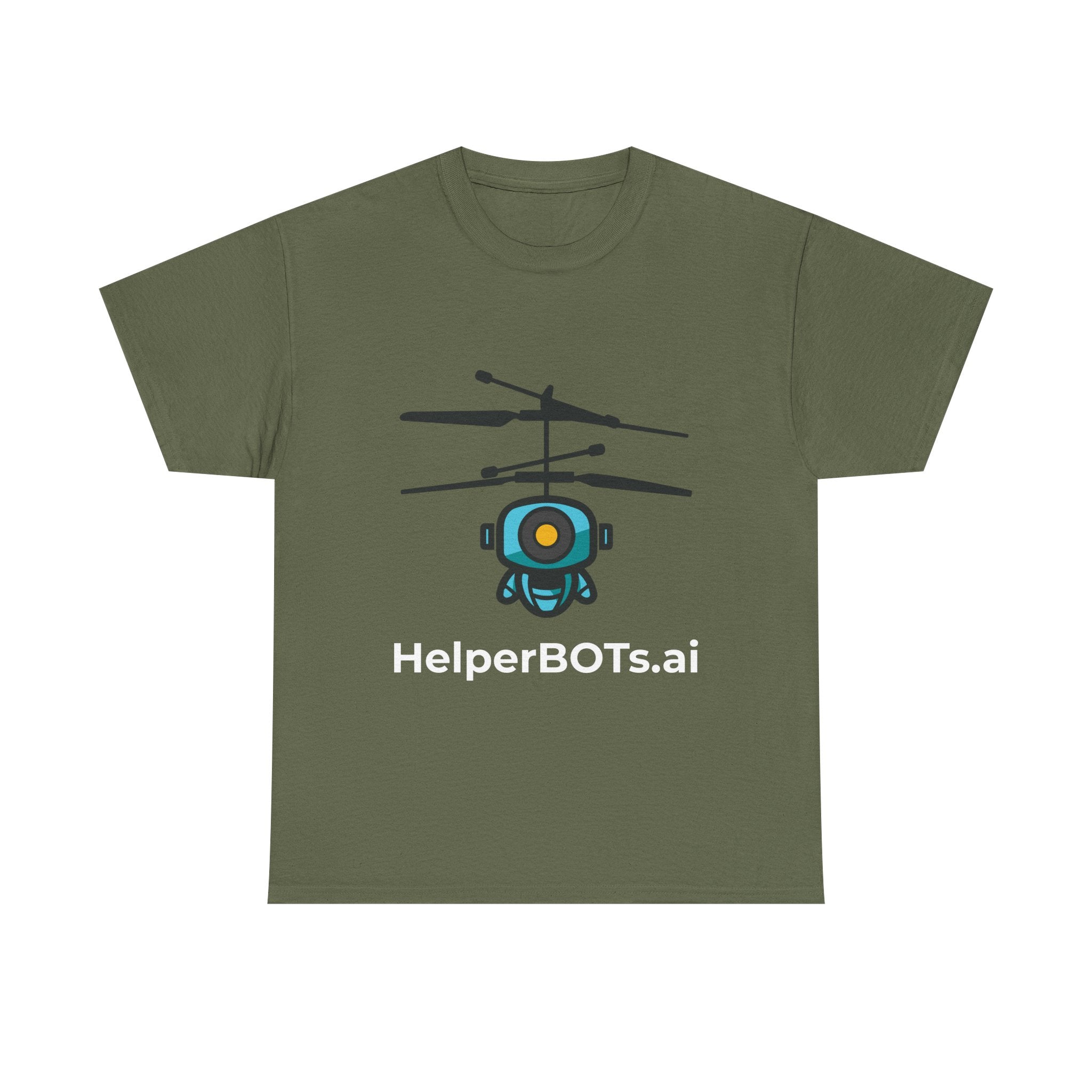 Unisex Security BOT Heavy Cotton Tee (Dark Edition white text)