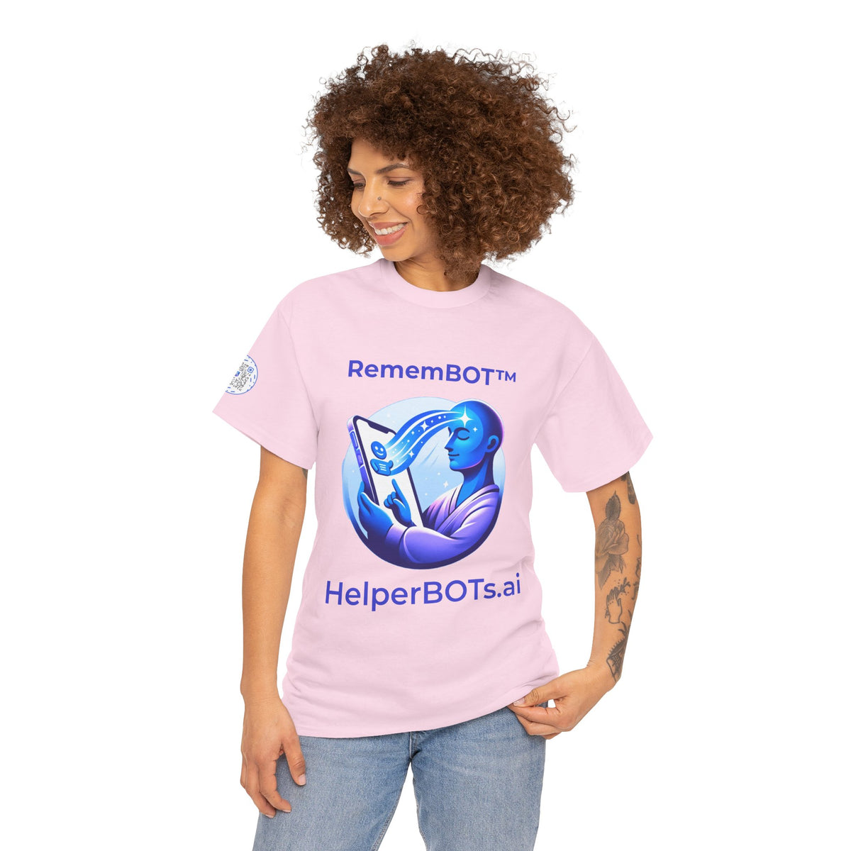 Unisex RememBOT™ Heavy Cotton Tee (Light Edition with Purple Print)