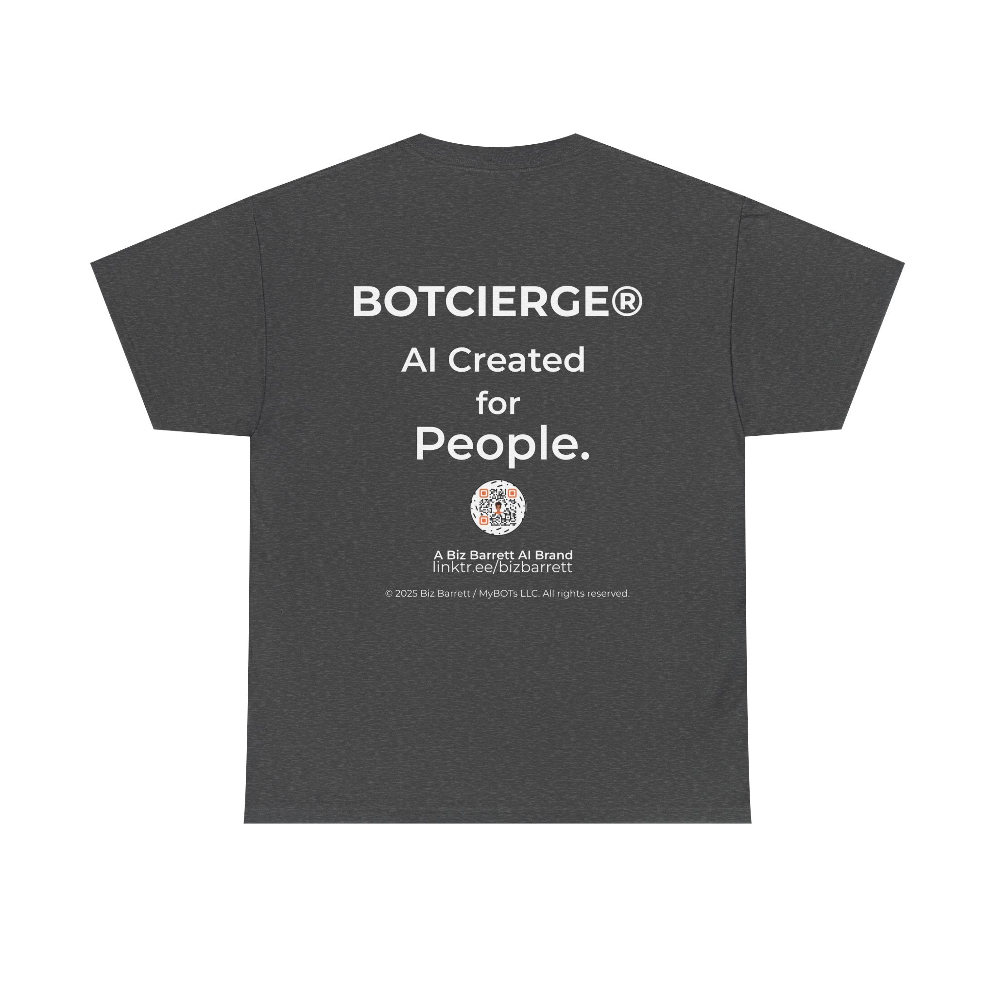 Unisex Security BOT Heavy Cotton Tee (Dark Edition white text)