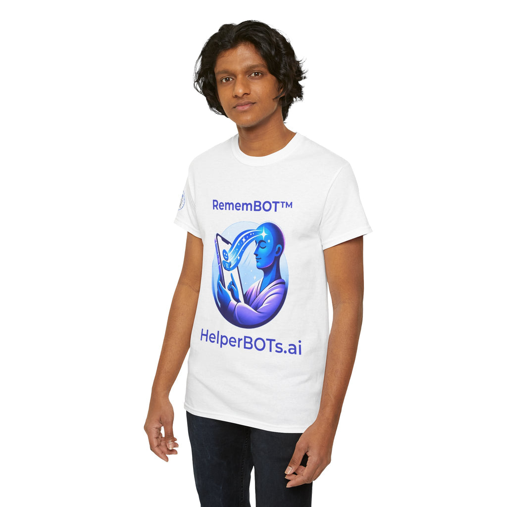 Unisex RememBOT™ Heavy Cotton Tee (Light Edition with Purple Print)