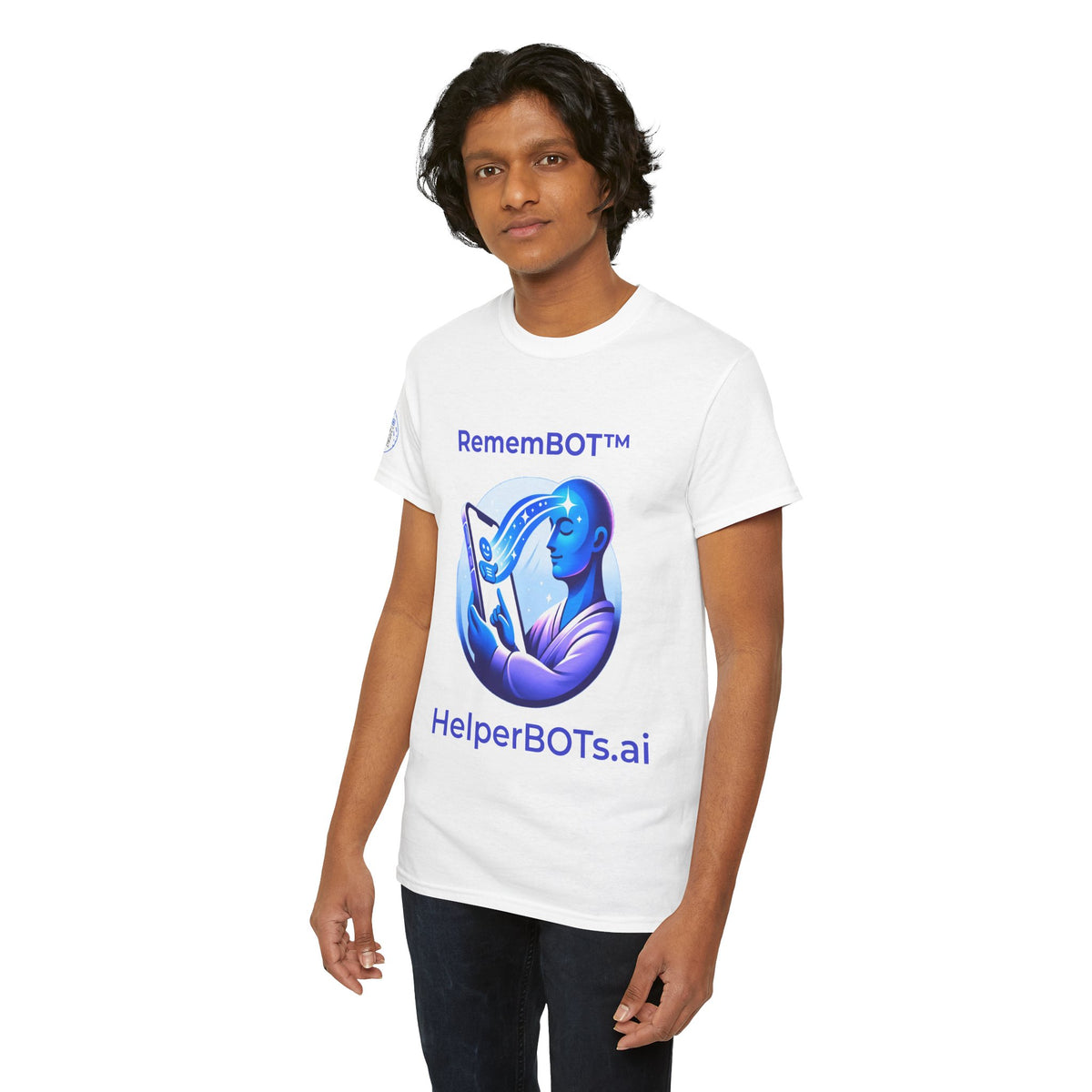 Unisex RememBOT™ Heavy Cotton Tee (Light Edition with Purple Print)
