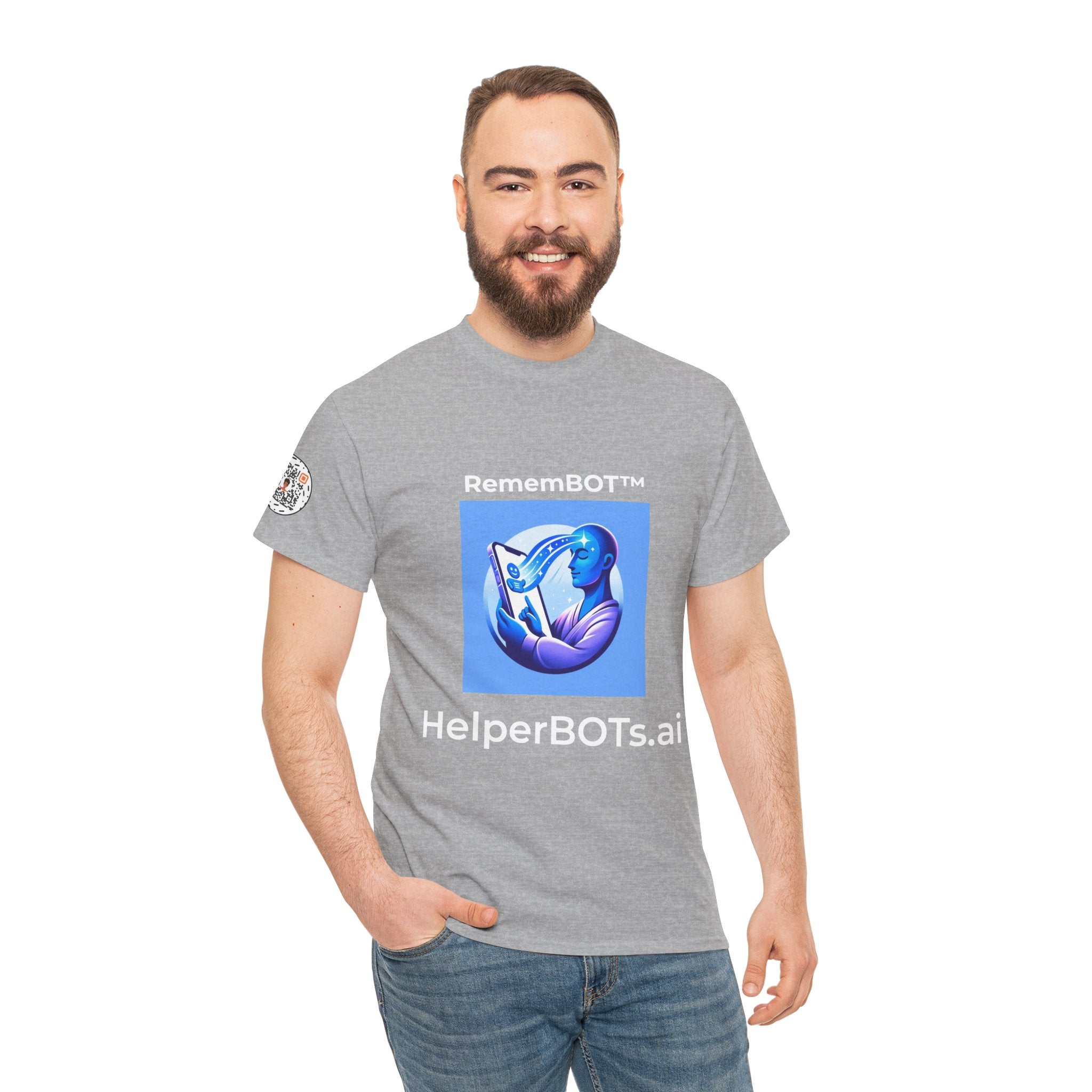Unisex RememBOT™ Heavy Cotton Tee (Light Edition with White Lettering)