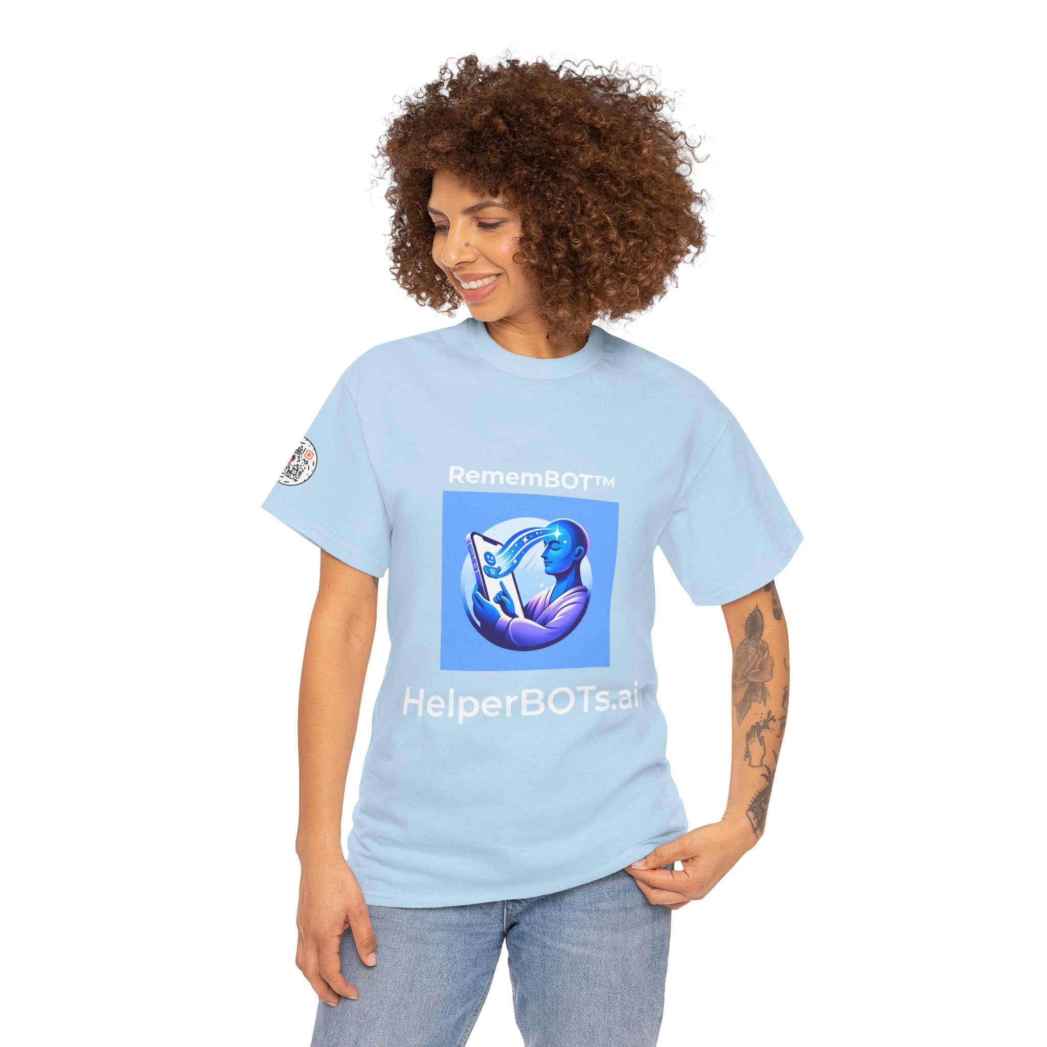 Unisex RememBOT™ Heavy Cotton Tee (Light Edition with White Lettering)