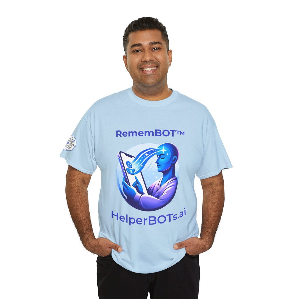 Unisex RememBOT™ Heavy Cotton Tee (Light Edition with Purple Print)