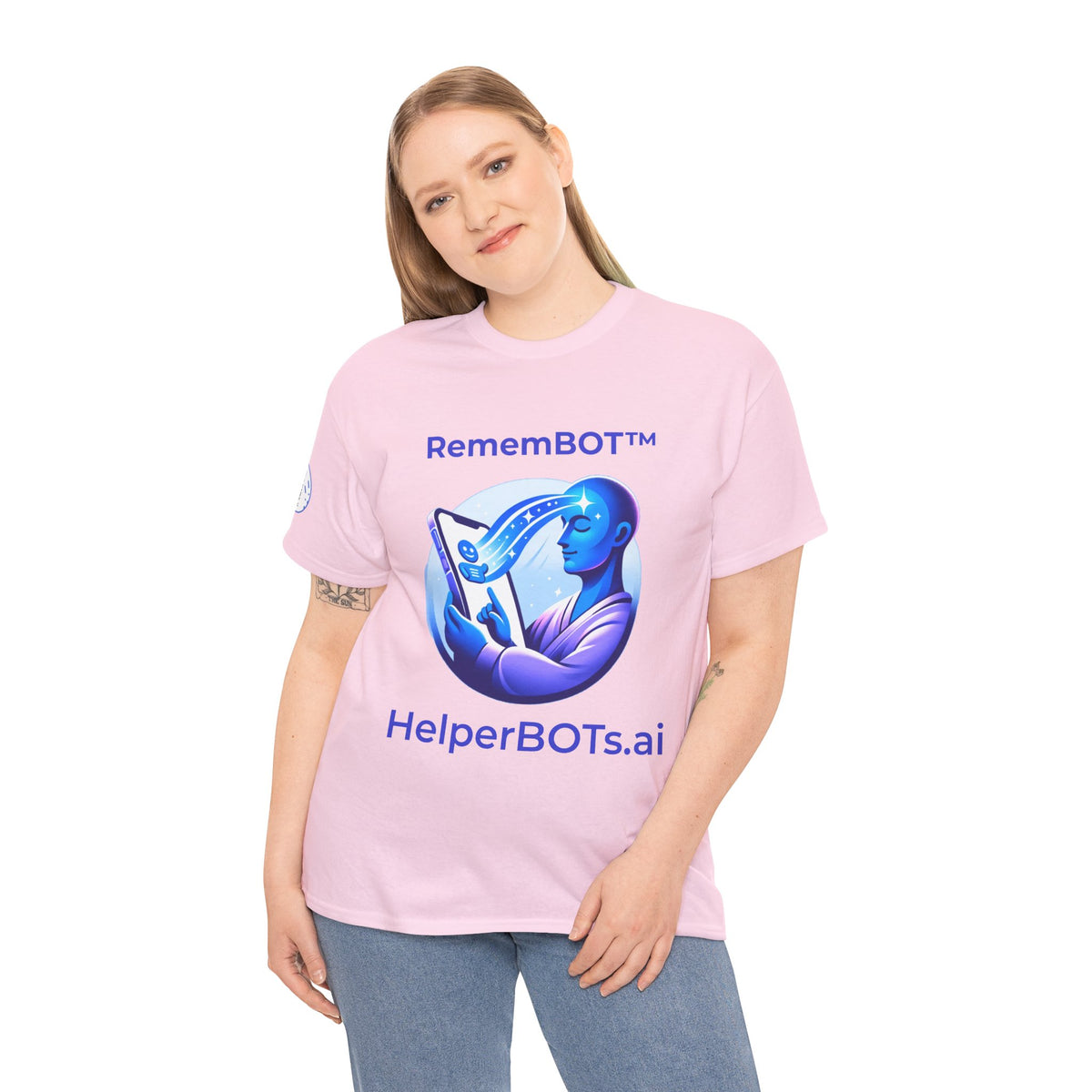 Unisex RememBOT™ Heavy Cotton Tee (Light Edition with Purple Print)