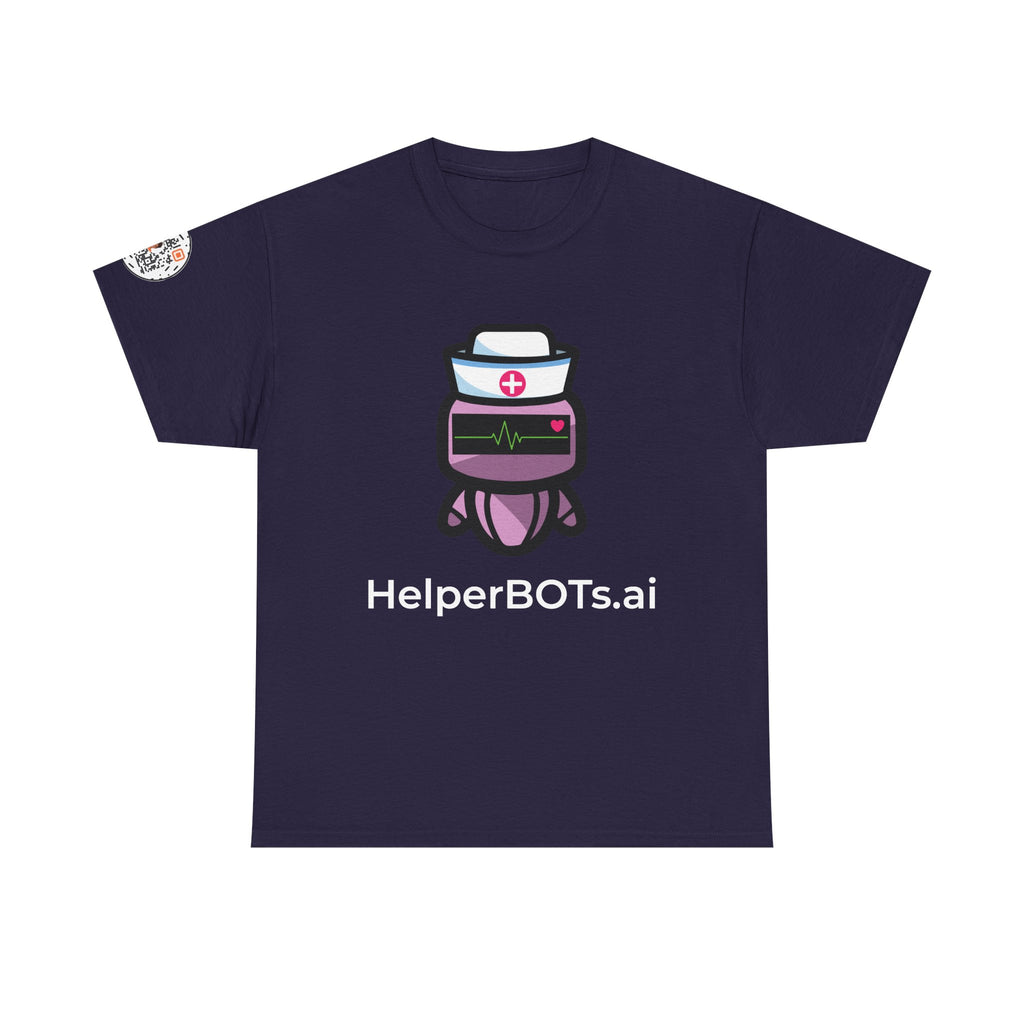Unisex Healthcare BOT Heavy Cotton Tee (Dark Edition with White Print)
