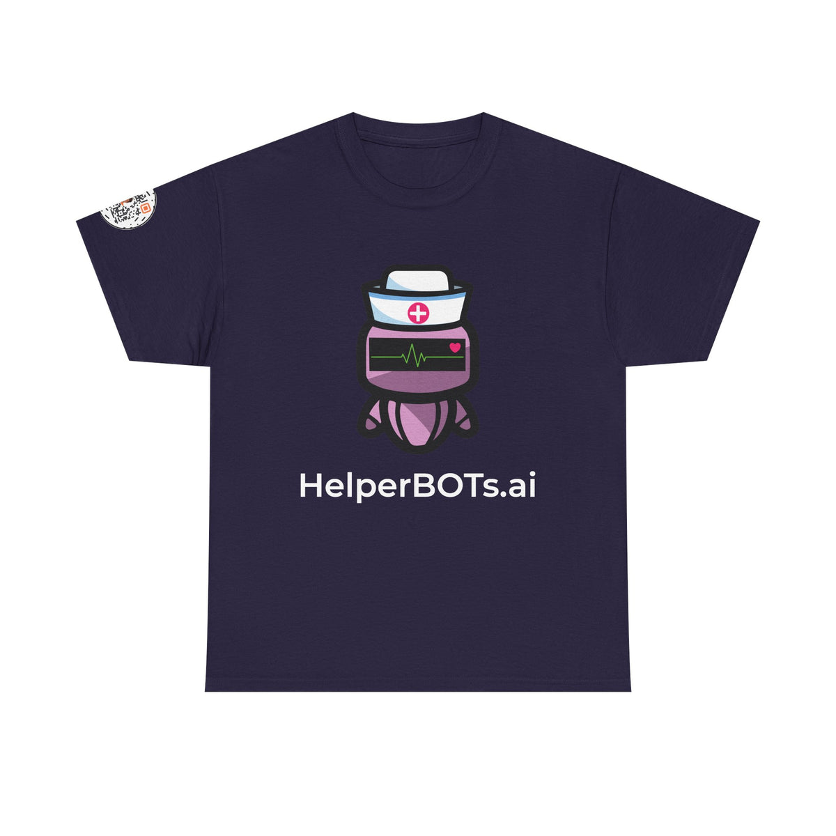 Unisex Healthcare BOT Heavy Cotton Tee (Dark Edition with White Print)