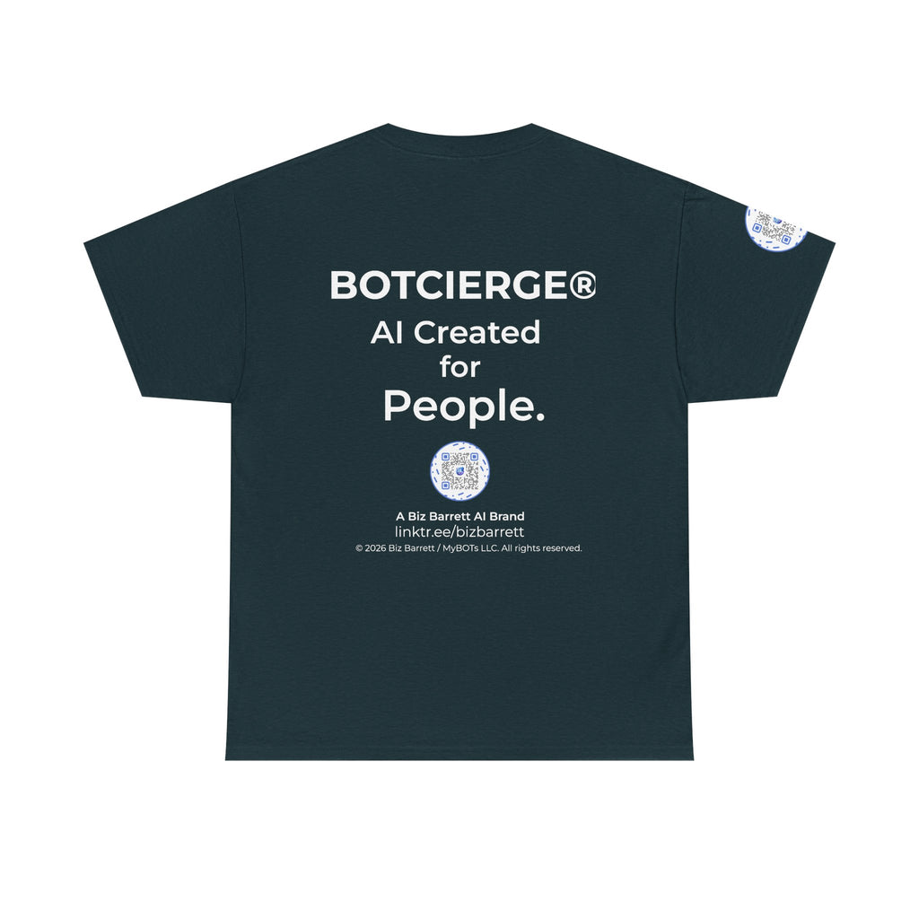 Unisex RememBOT™ Heavy Cotton Tee (Dark Edition with White Print)