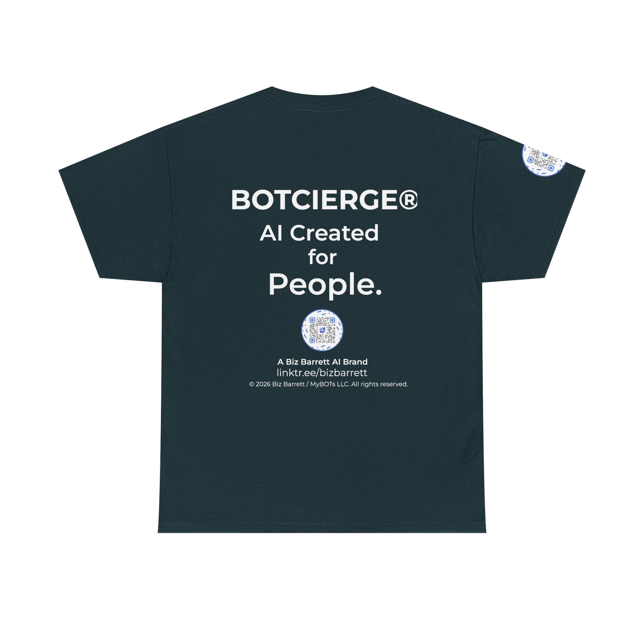 Unisex RememBOT™ Heavy Cotton Tee (Dark Edition with White Print)