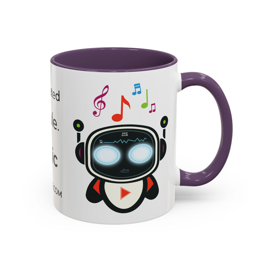 Music BOT Accent Coffee Mug (11, 15oz) (Light Edition with Black Print)