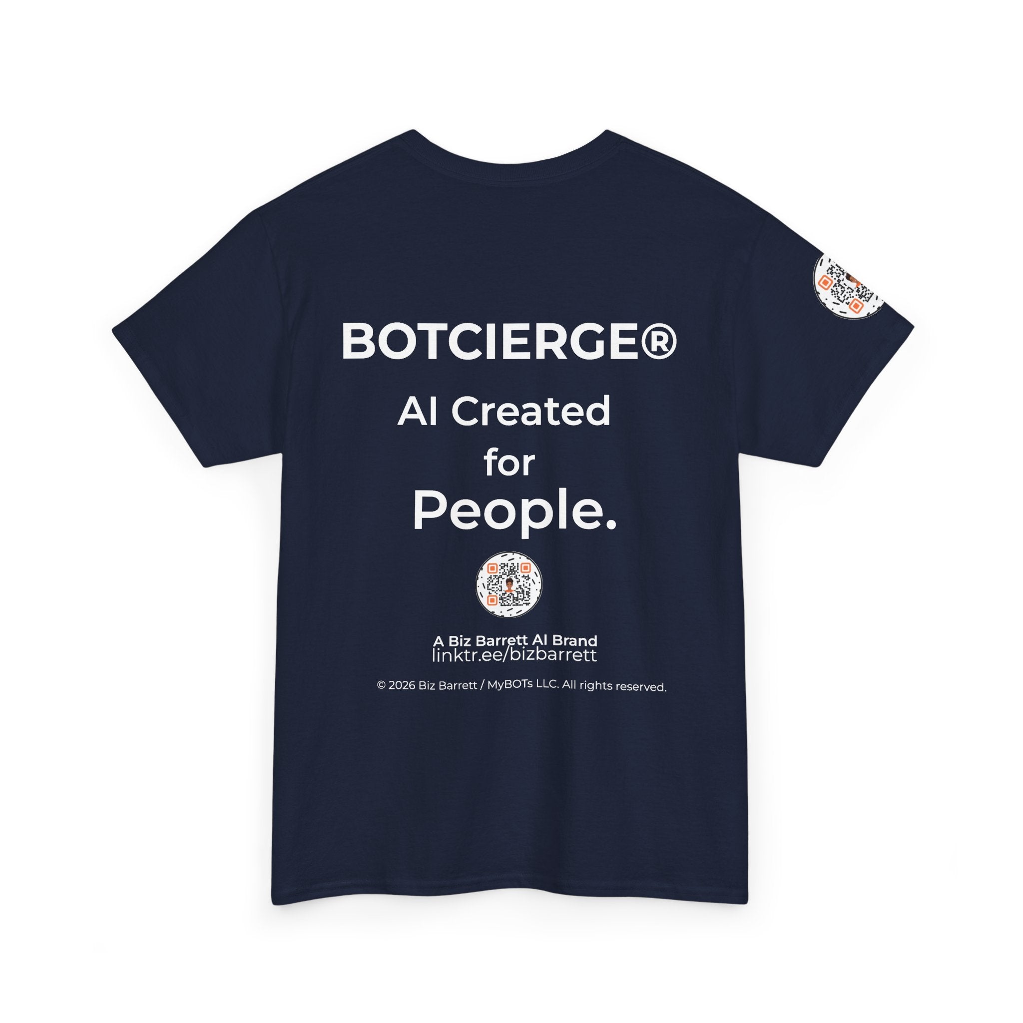Unisex Security BOT Heavy Cotton Tee (Dark Edition with White Print)