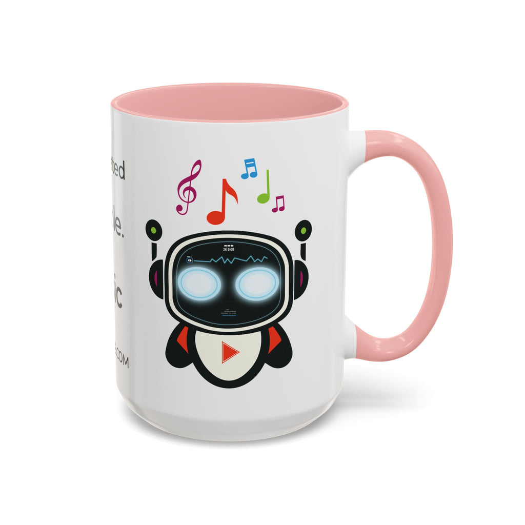 Music BOT Accent Coffee Mug (11, 15oz) (Light Edition with Black Print)