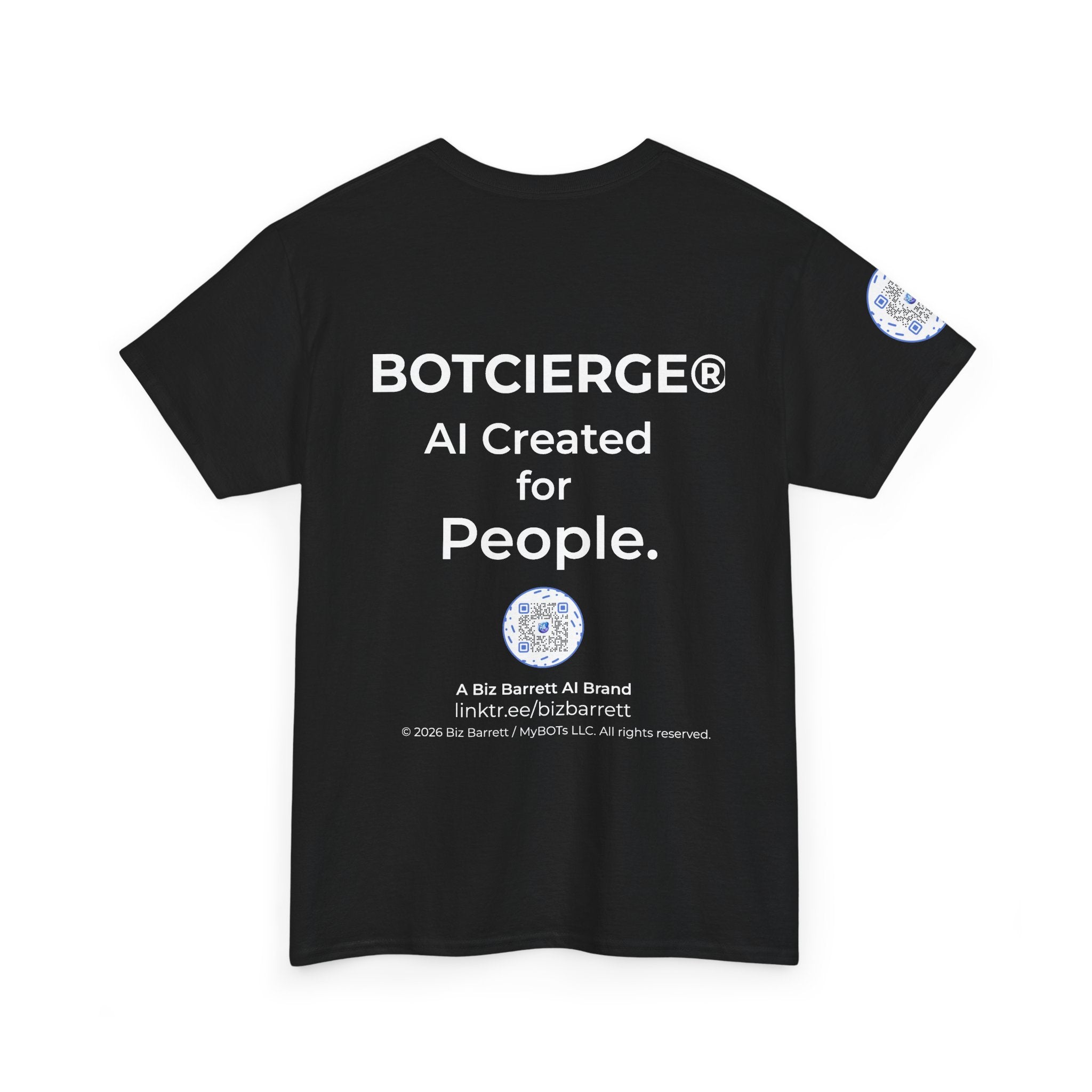 Unisex RememBOT™ Heavy Cotton Tee (Dark Edition with White Print)