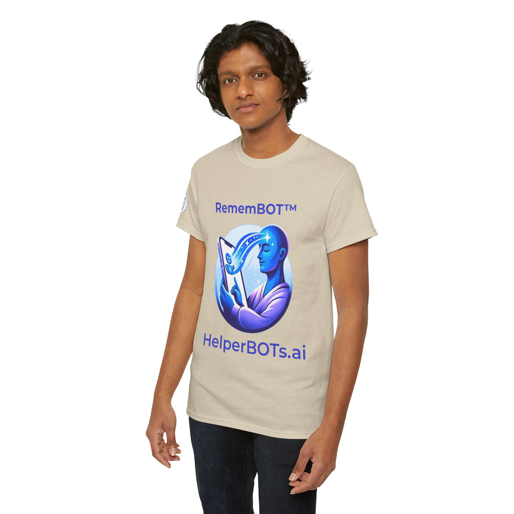 Unisex RememBOT™ Heavy Cotton Tee (Light Edition with Purple Print)