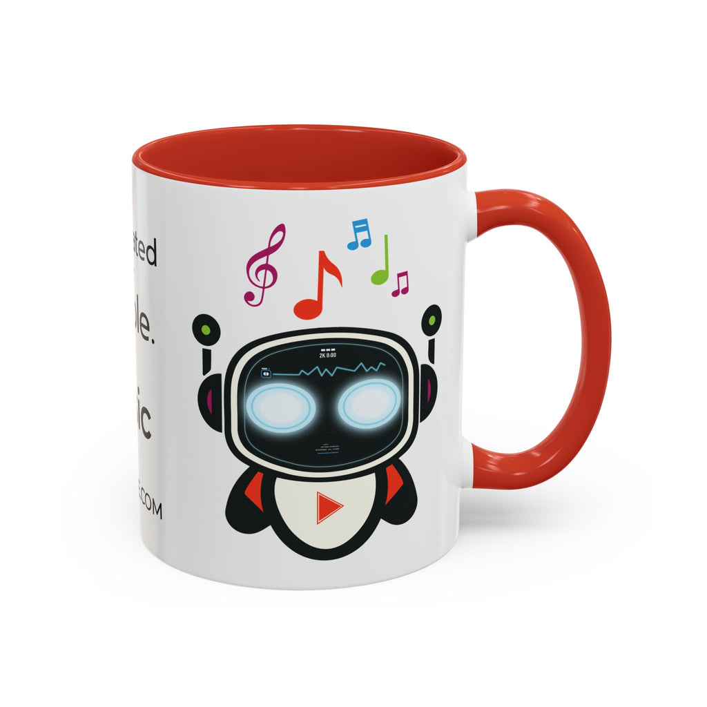 Music BOT Accent Coffee Mug (11, 15oz) (Light Edition with Black Print)