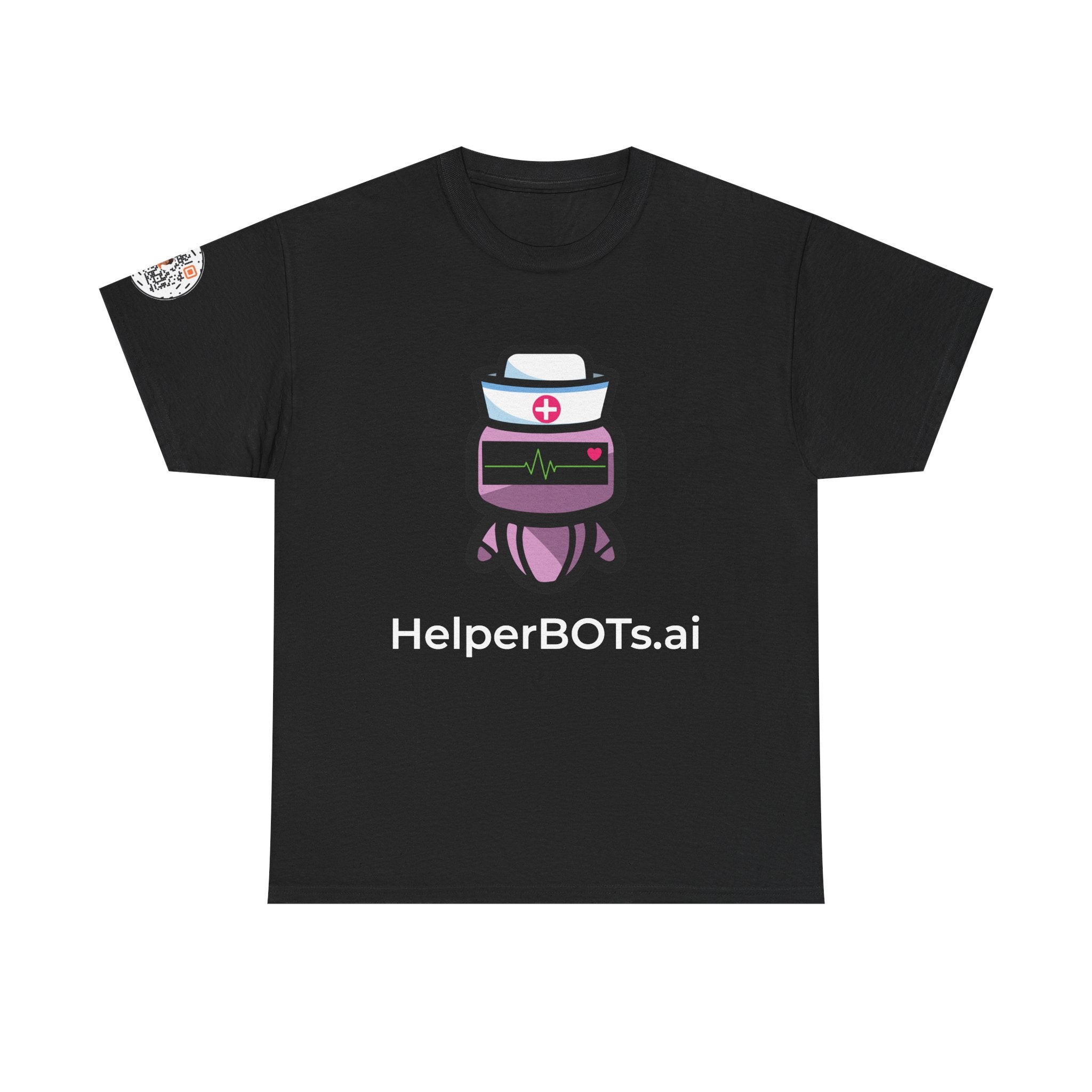 Unisex Healthcare BOT Heavy Cotton Tee (Dark Edition with White Print)
